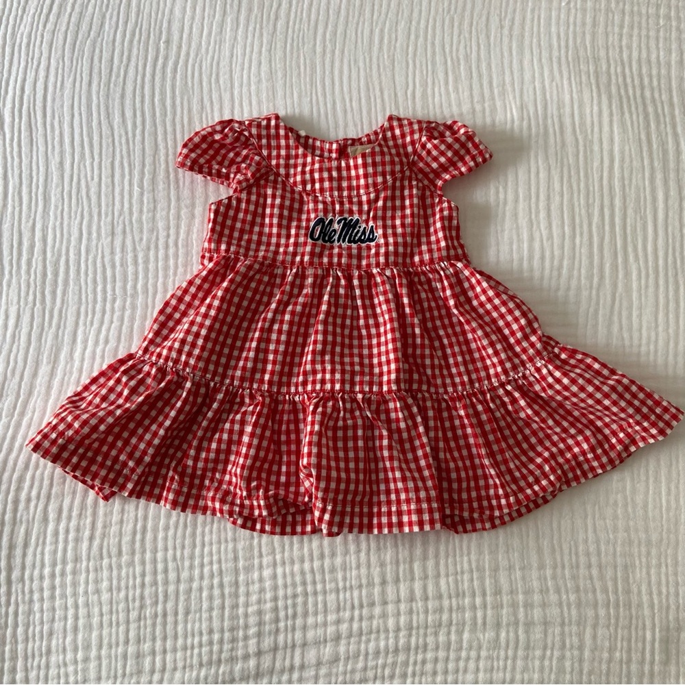 Baby Girl Ole Miss Embroidered Dress 0-3 Months